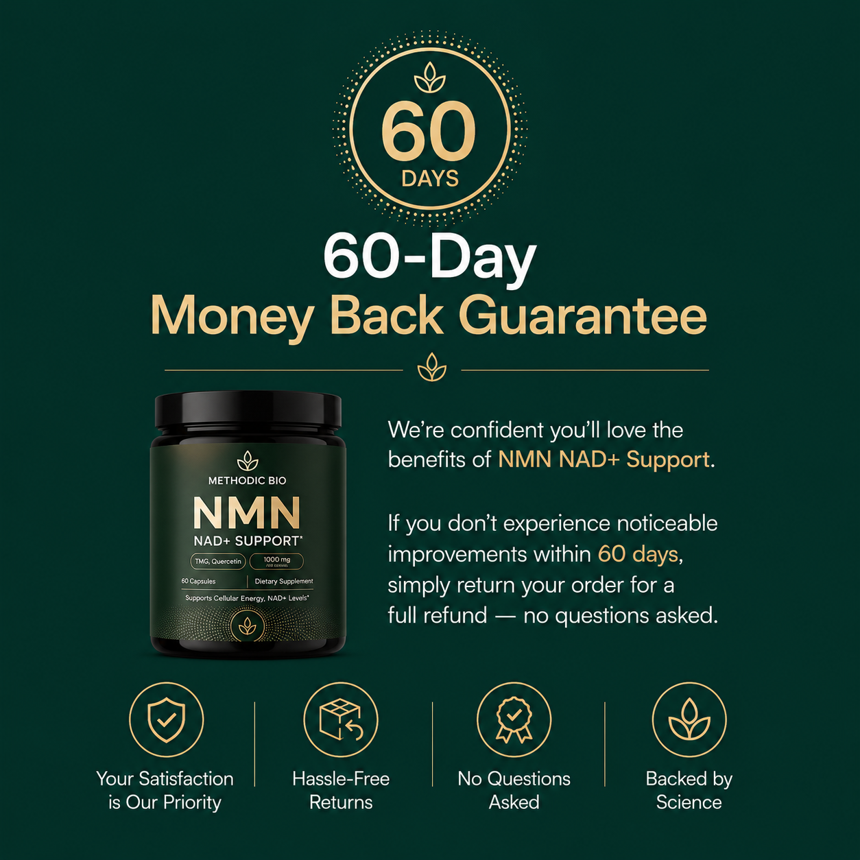 NMN NAD+ Support: 1 Bottle (One-Time Order)