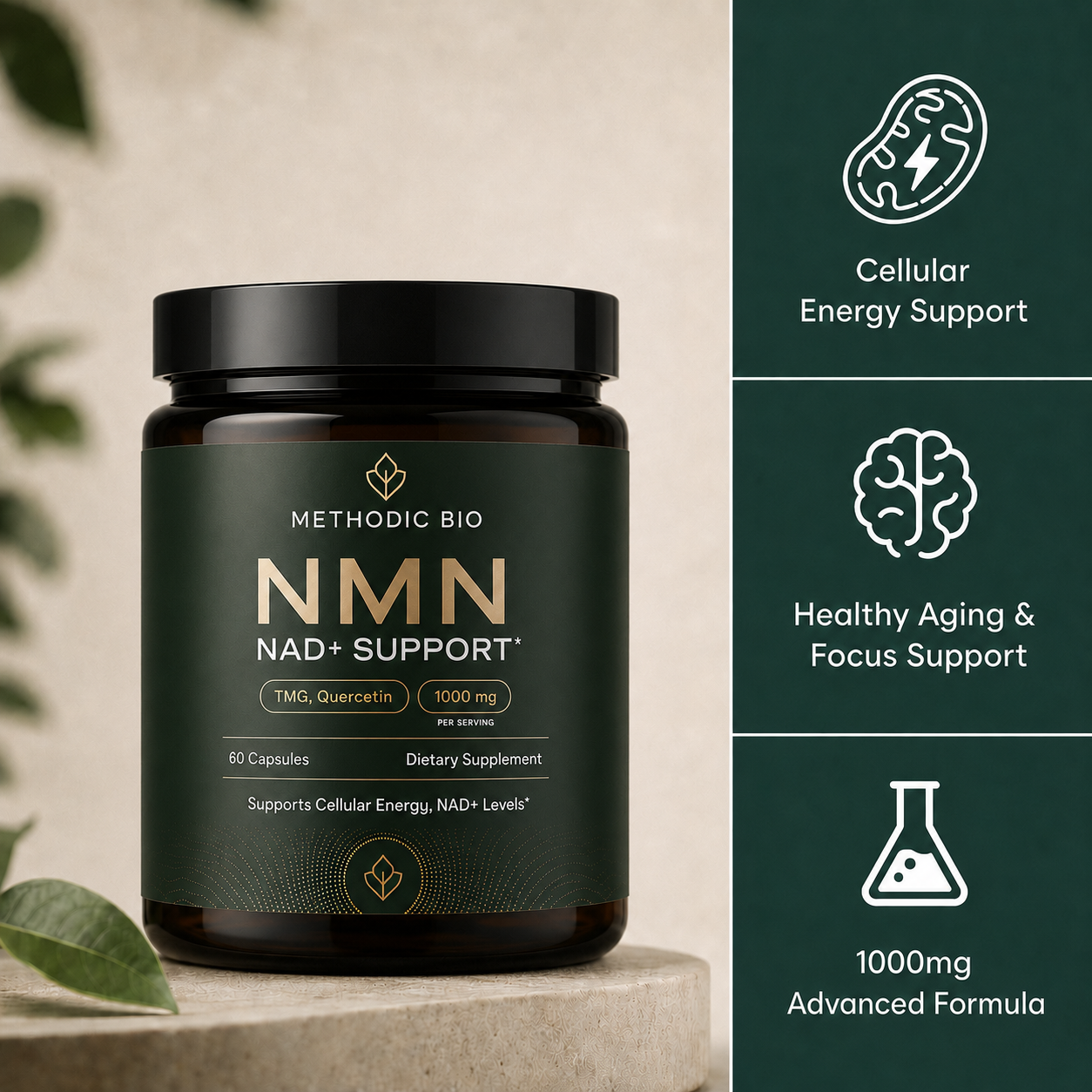 NMN NAD+ Support: 1 Bottle (One-Time Order)