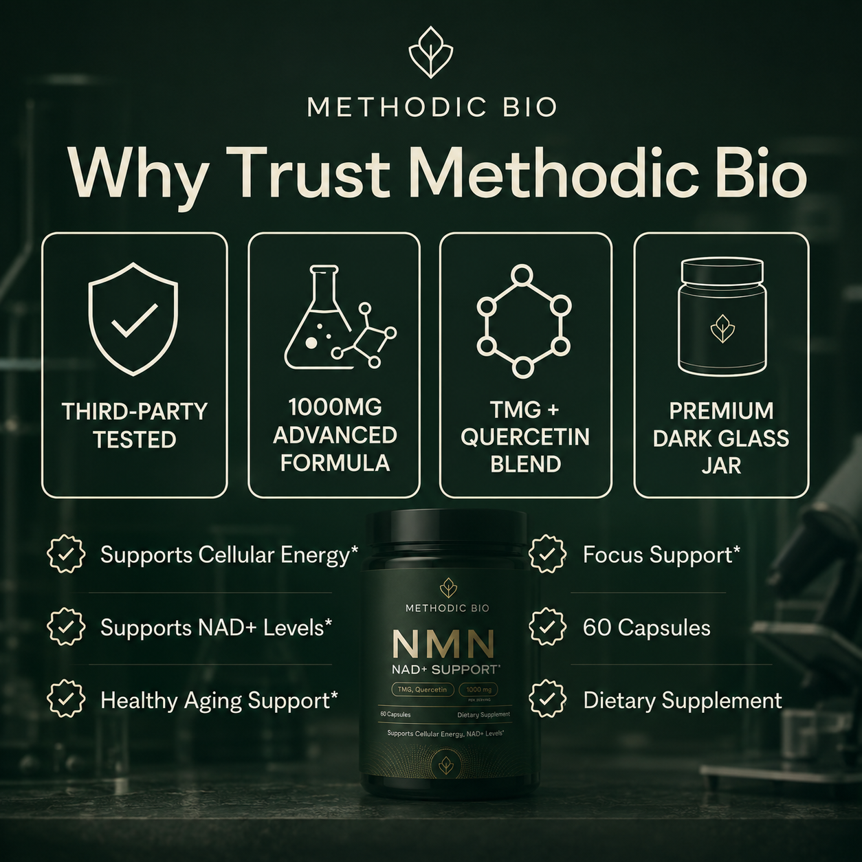 NMN NAD+ Support: 1 Bottle (One-Time Order)