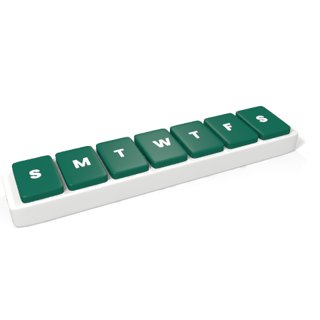 Weekly pill organiser